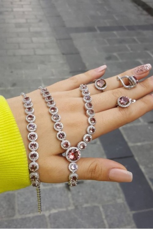 925 Ayar Gümüş Bronz El Yapımı Set